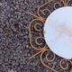 Golden metal sun mirror from the 1950s.