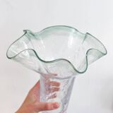 Draped blown glass vase