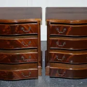 Large Wooden Bedside Tables, Set of 2