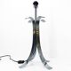 Space Age 1970 chrome steel four-legged lamp base