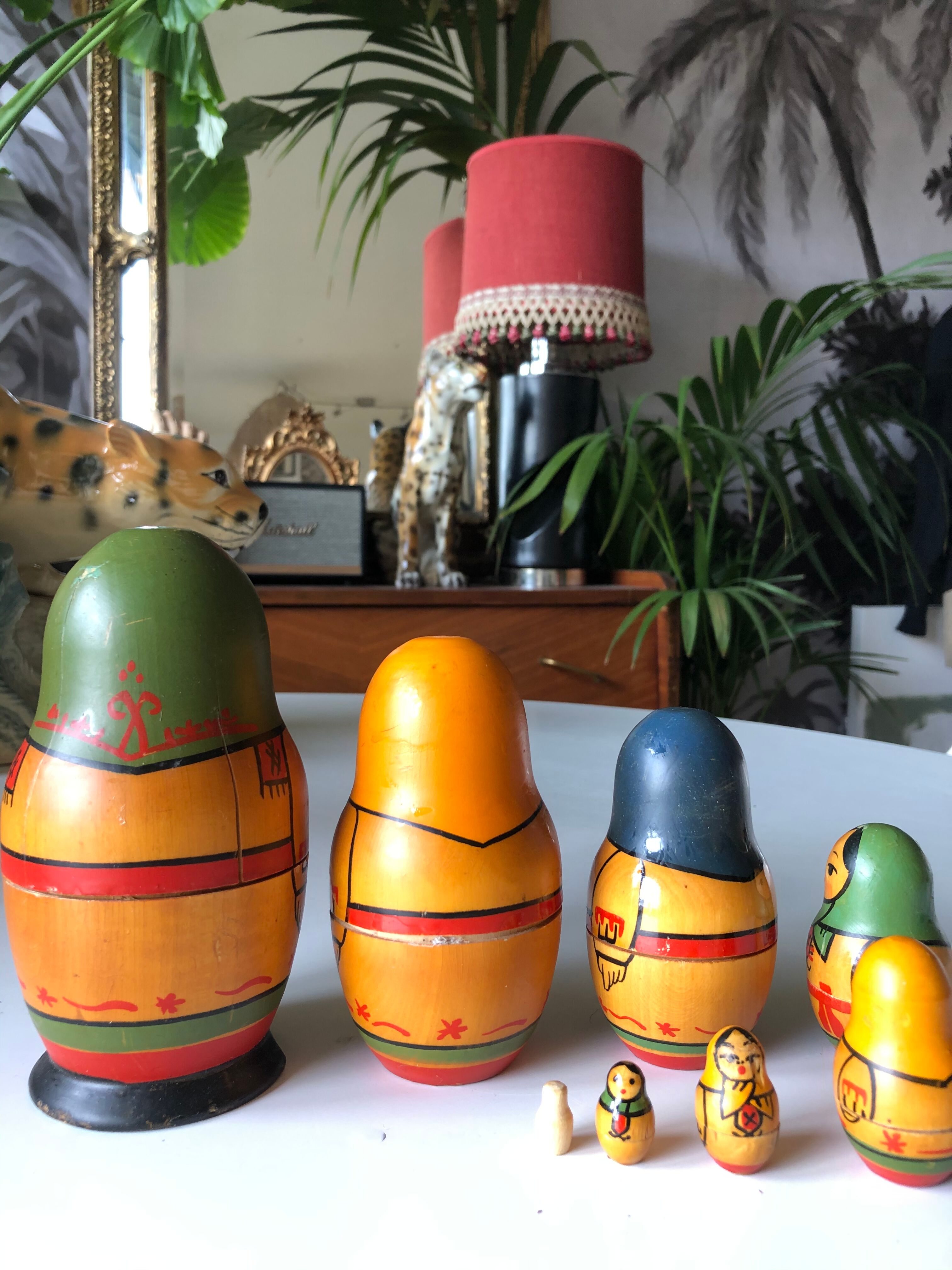 Set of 8 vintage matryoshkas