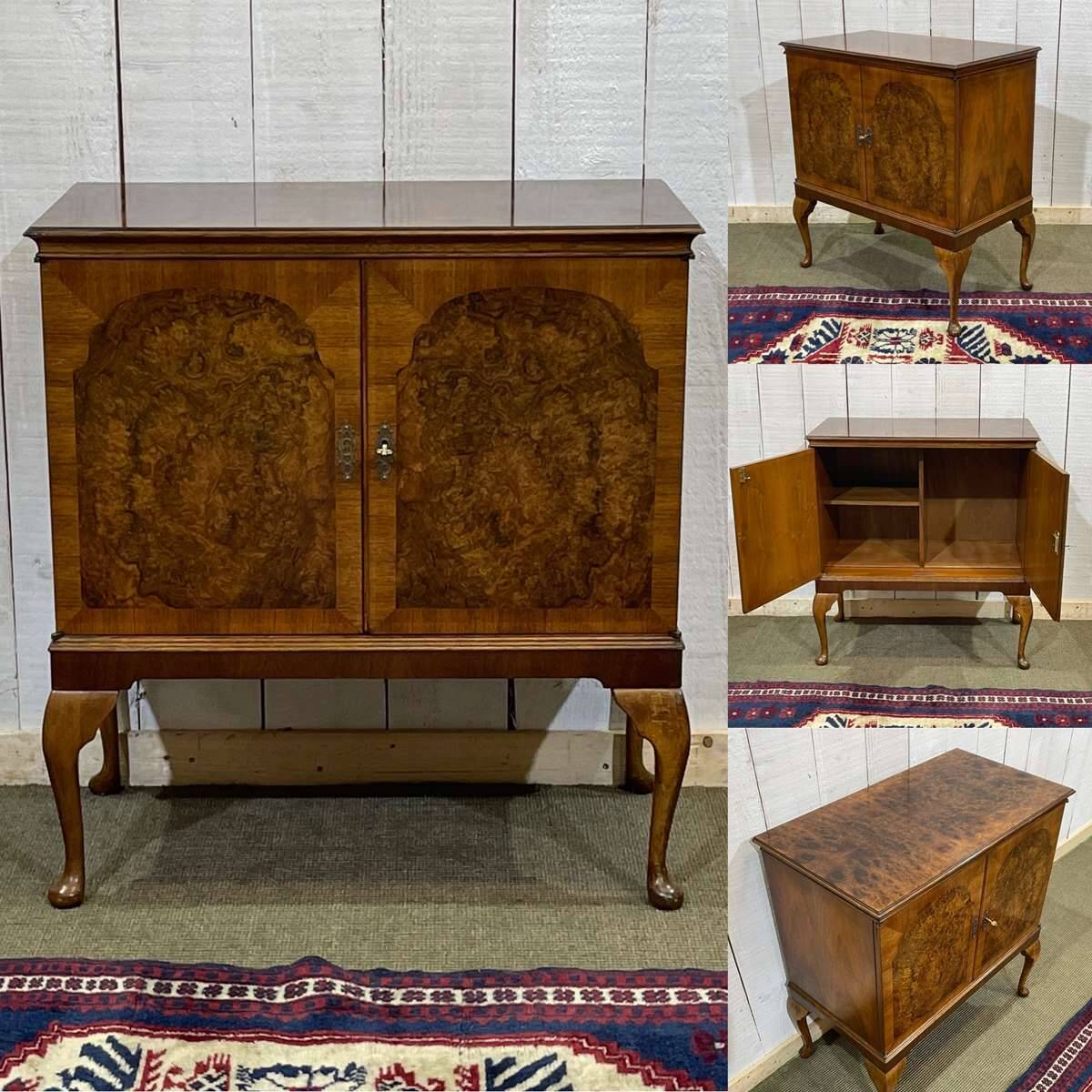 1950s English walnut buffet