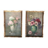 Pair of old signed watercolors