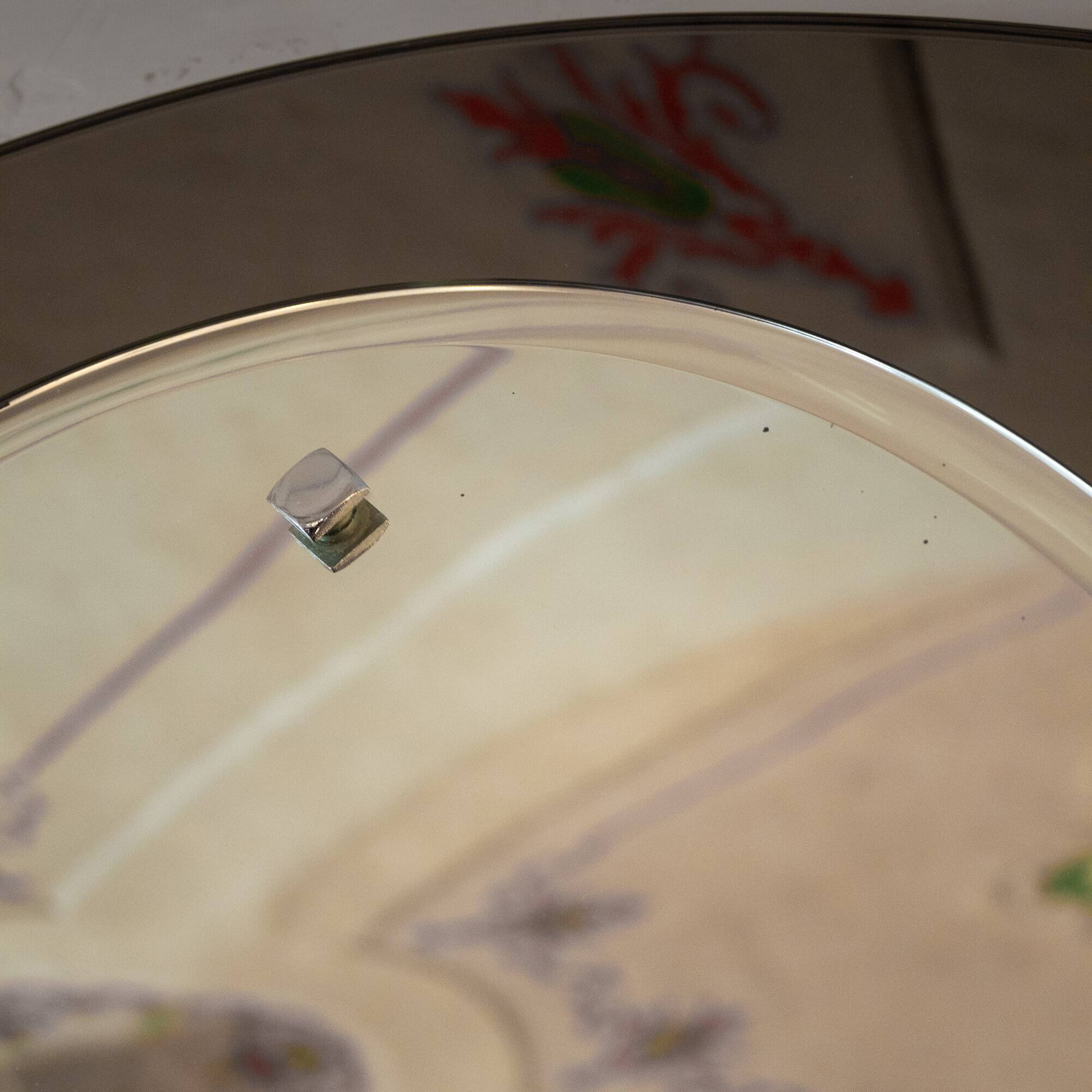 Miroir mural en verre biseauté de style mid-century moderne, Italie, années 1970