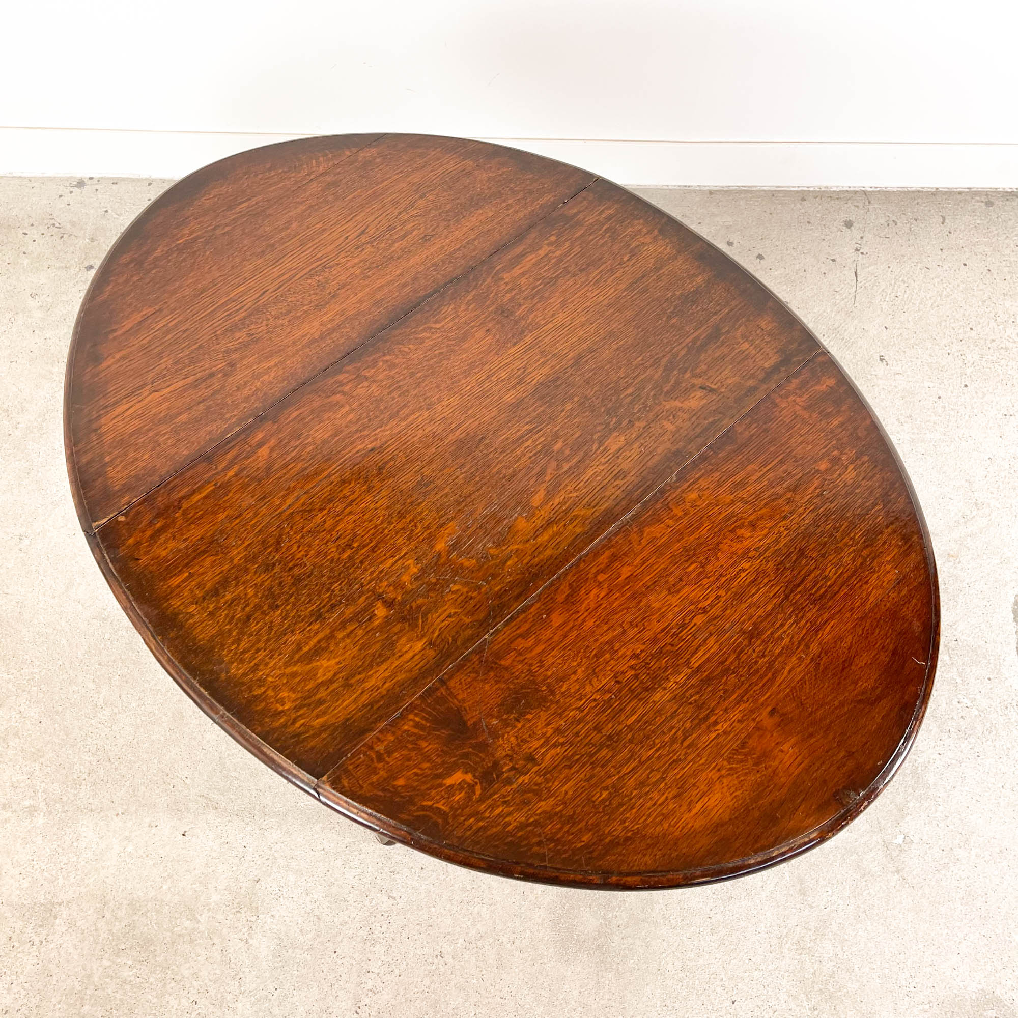 Antique Gateleg drop leaf table with barley twist legs
