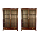 Pair of Mahogany Bookcases / Display Cabinets in George III style