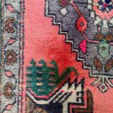 Small Vintage Turkish Rug 105x52 cm, Short Runner, Tribal, Shabby Chic