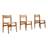 Teak dining chairs attributed to Erik Buch for Anderstrup Stolefabrik, Denmark, 1970s, set of 3