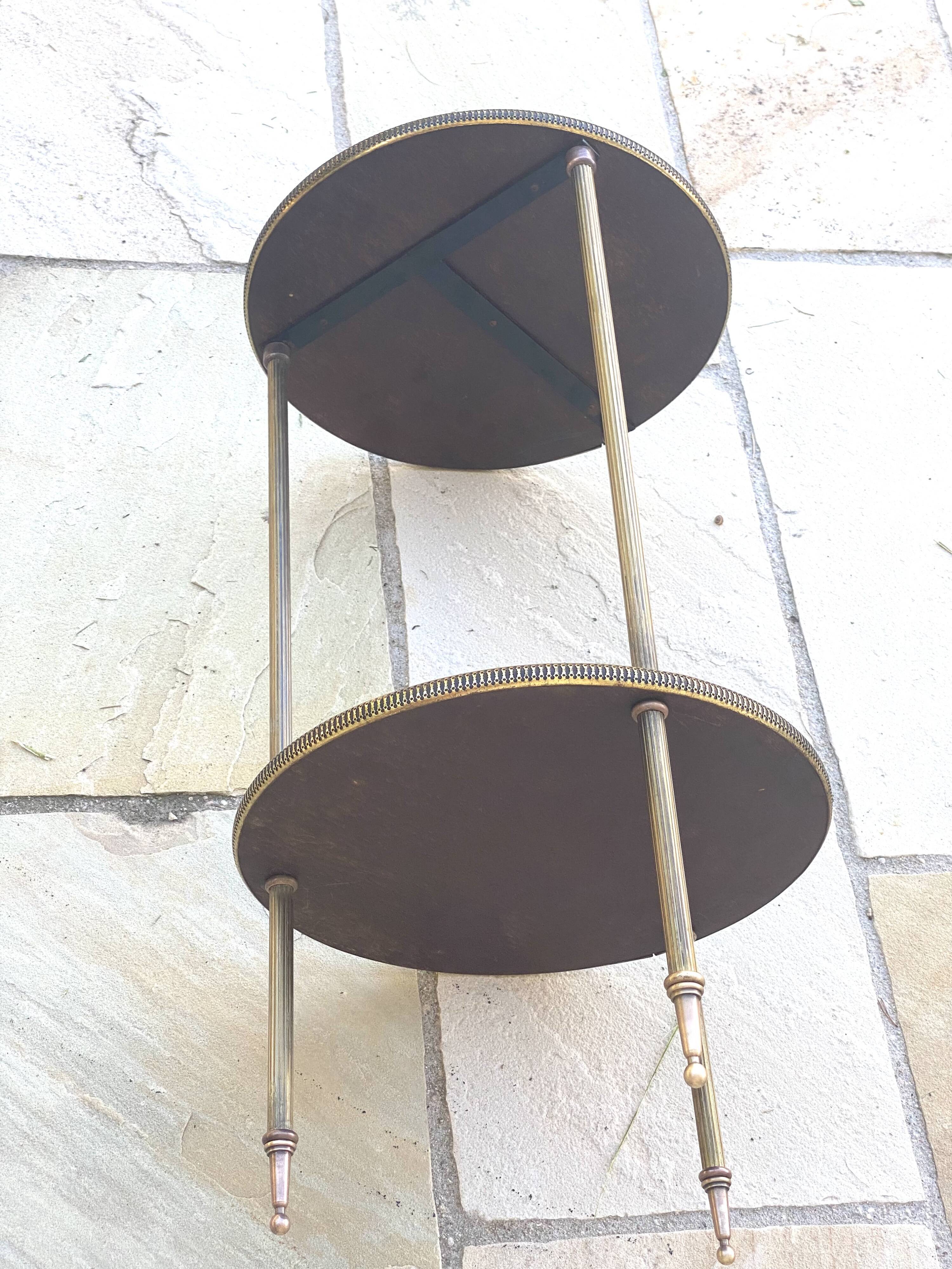 Tripod harness in wood and vintage brass