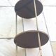 Tripod harness in wood and vintage brass