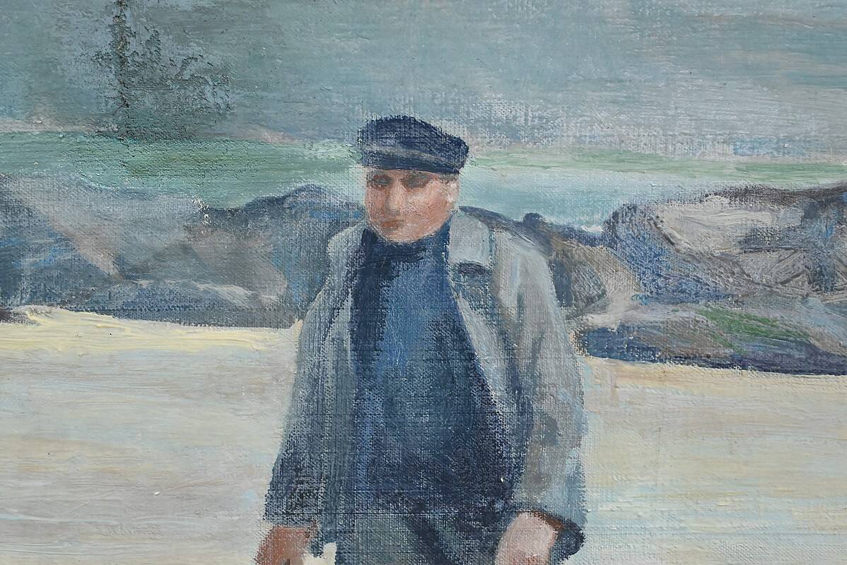 Large Painting “Les Goémoniers”, by A. Le Guen – 1969