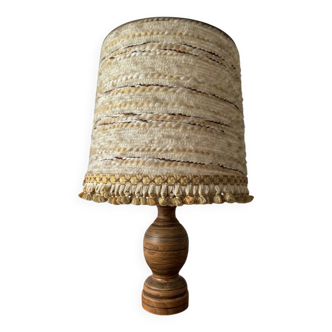 Lampe bois tourné années 60