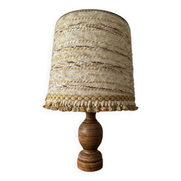 Turned wood lamp from the 60s