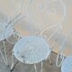 Salon de jardin série de 6 fauteuils en fer de jardin