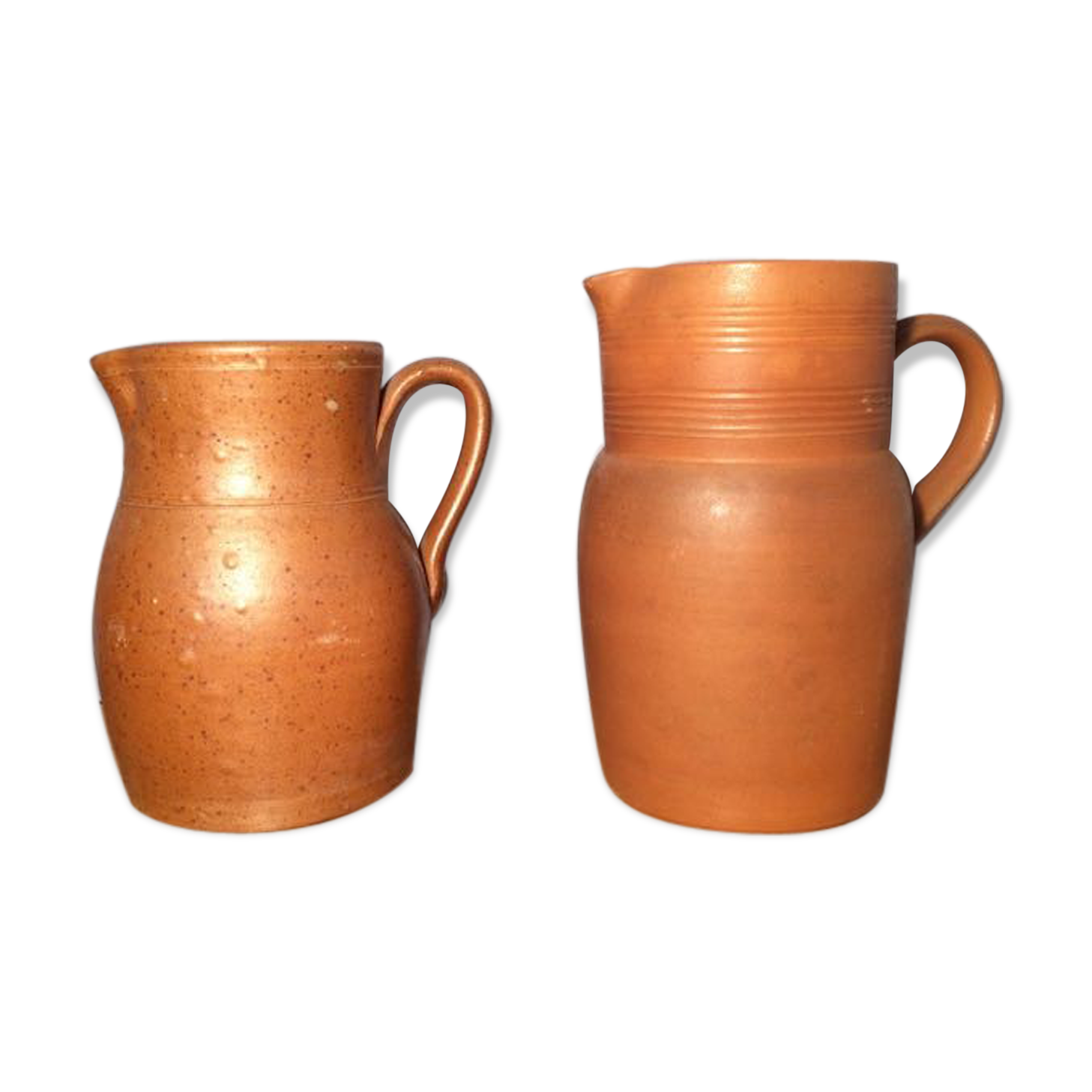Duo of sandstone jugs