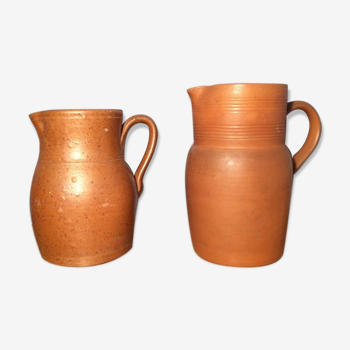 Duo of sandstone jugs