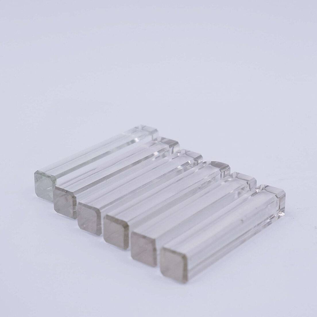 6 crystal knife rests, Czechoslovakia 1980