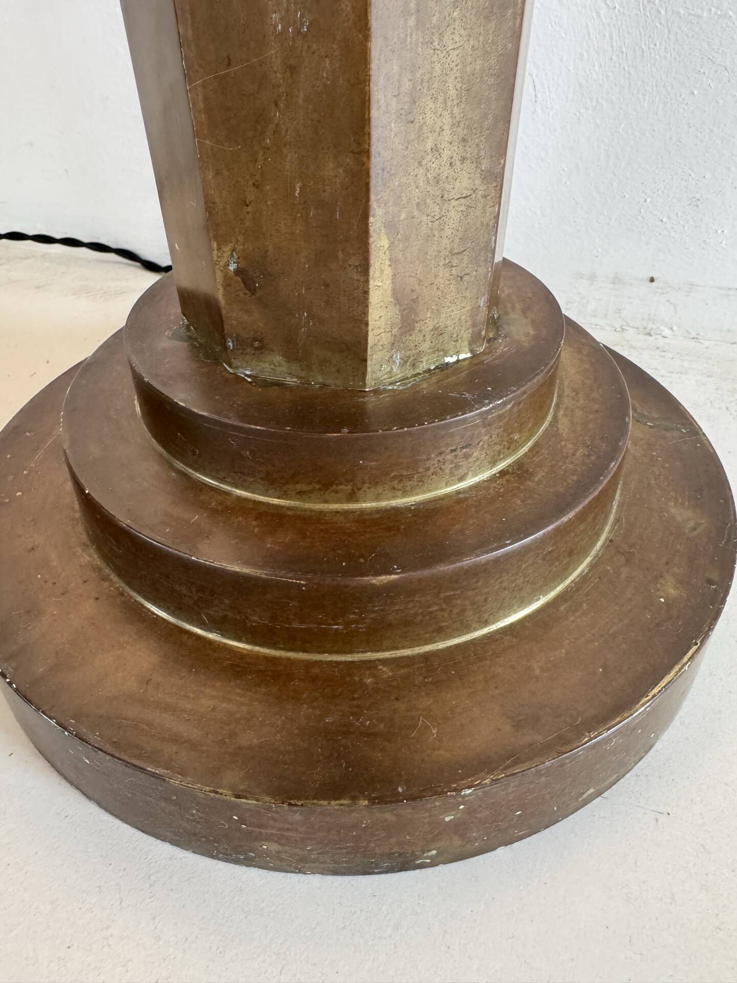 Lampes colonnes bronze Art Déco