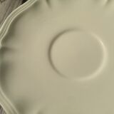 7 large saucers Sarreguemines in off-white faience