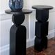 Sellette - Table d'appoint en bois teinté noir