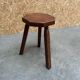 Brutalist wooden stool