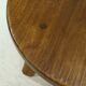Rustic Solid Oak Round Coffee Table 1970s