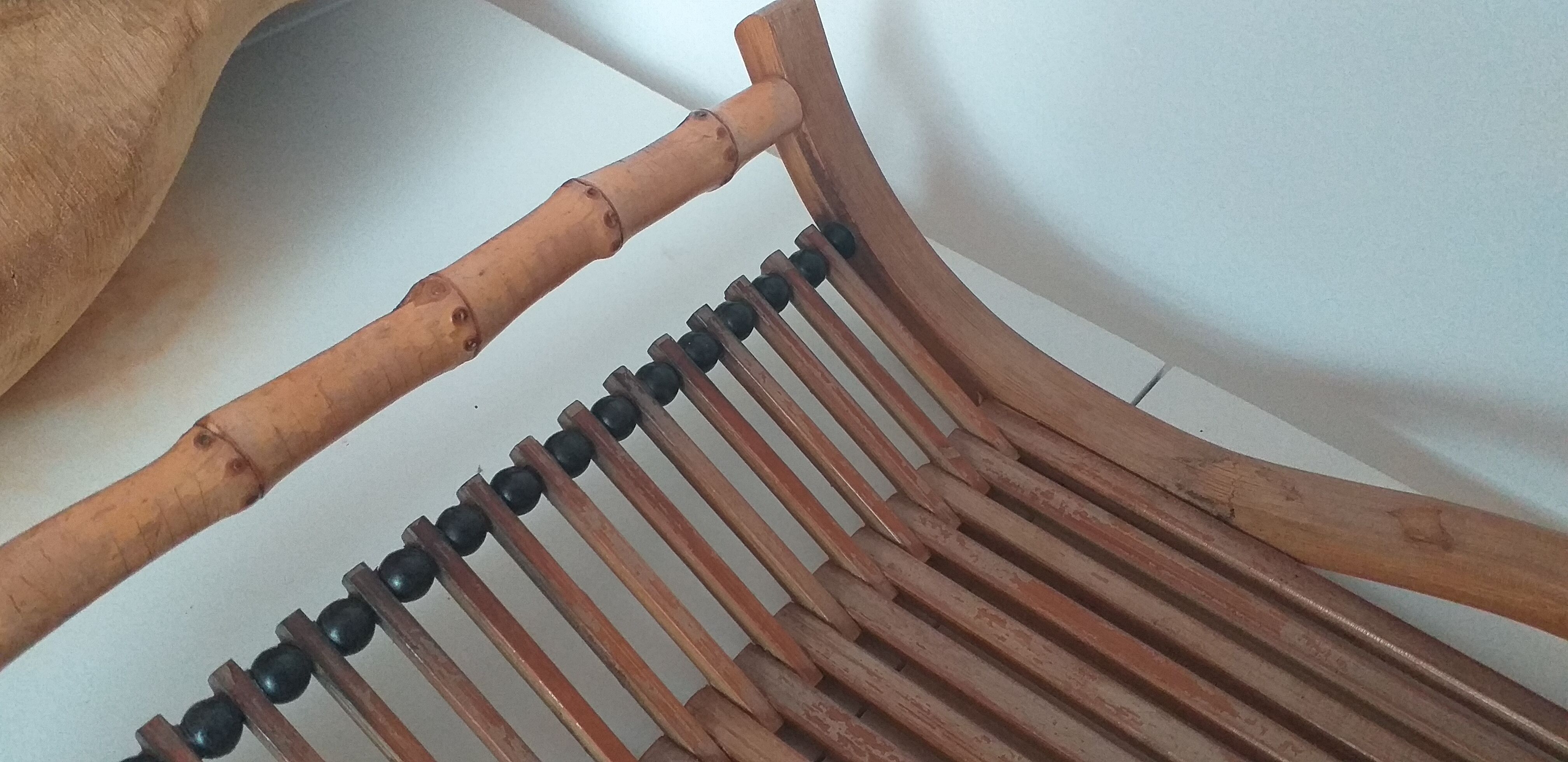 Wooden and bamboo tray