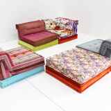 Roche Bobois Mah Jong sofa Missoni fabric design by Hans Hopfer , set of 14