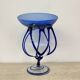 Josefina Krosno Poland Blue Art Glass Jellyfish bowl