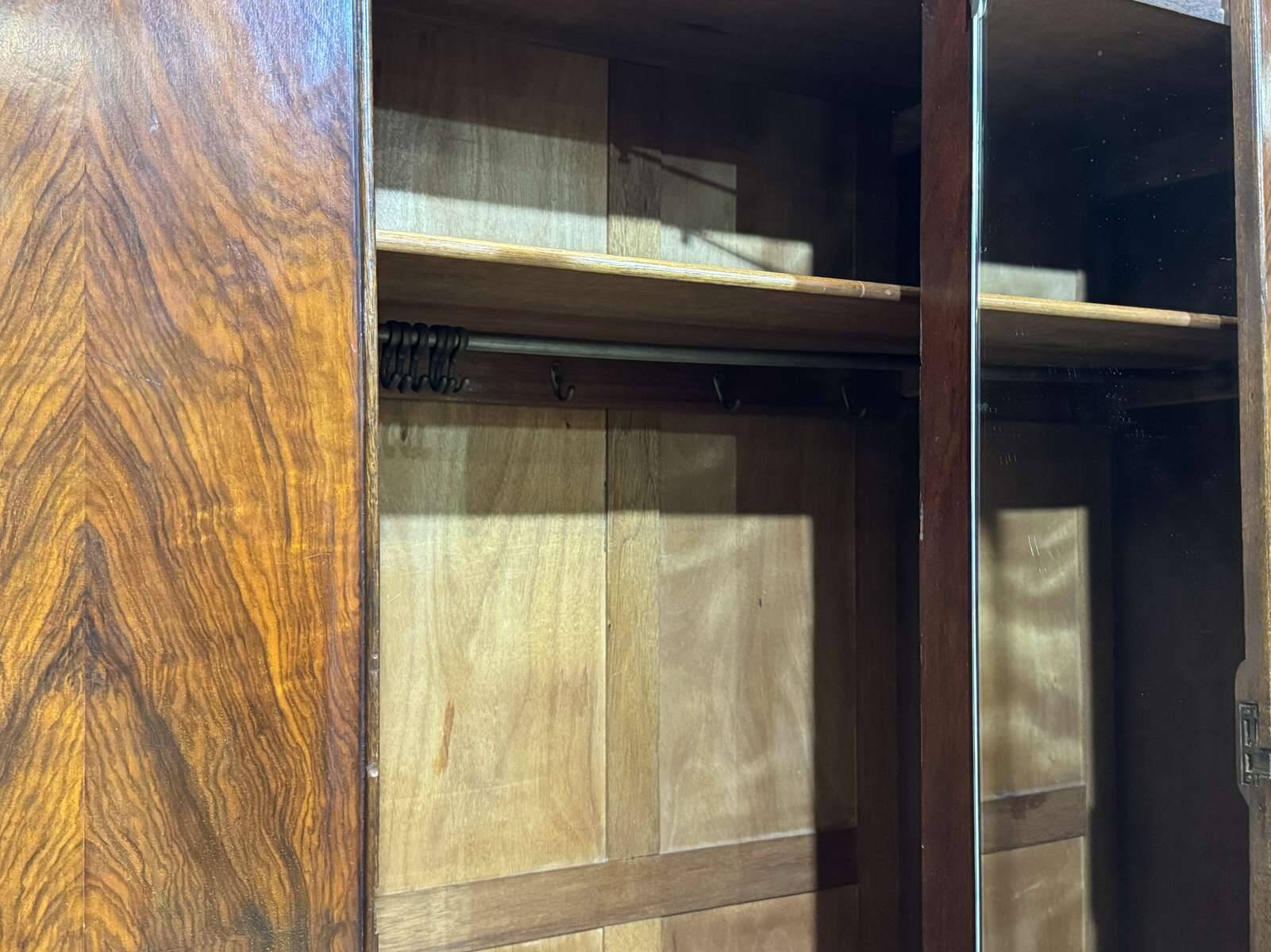 English wardrobe from the 1930s in walnut.