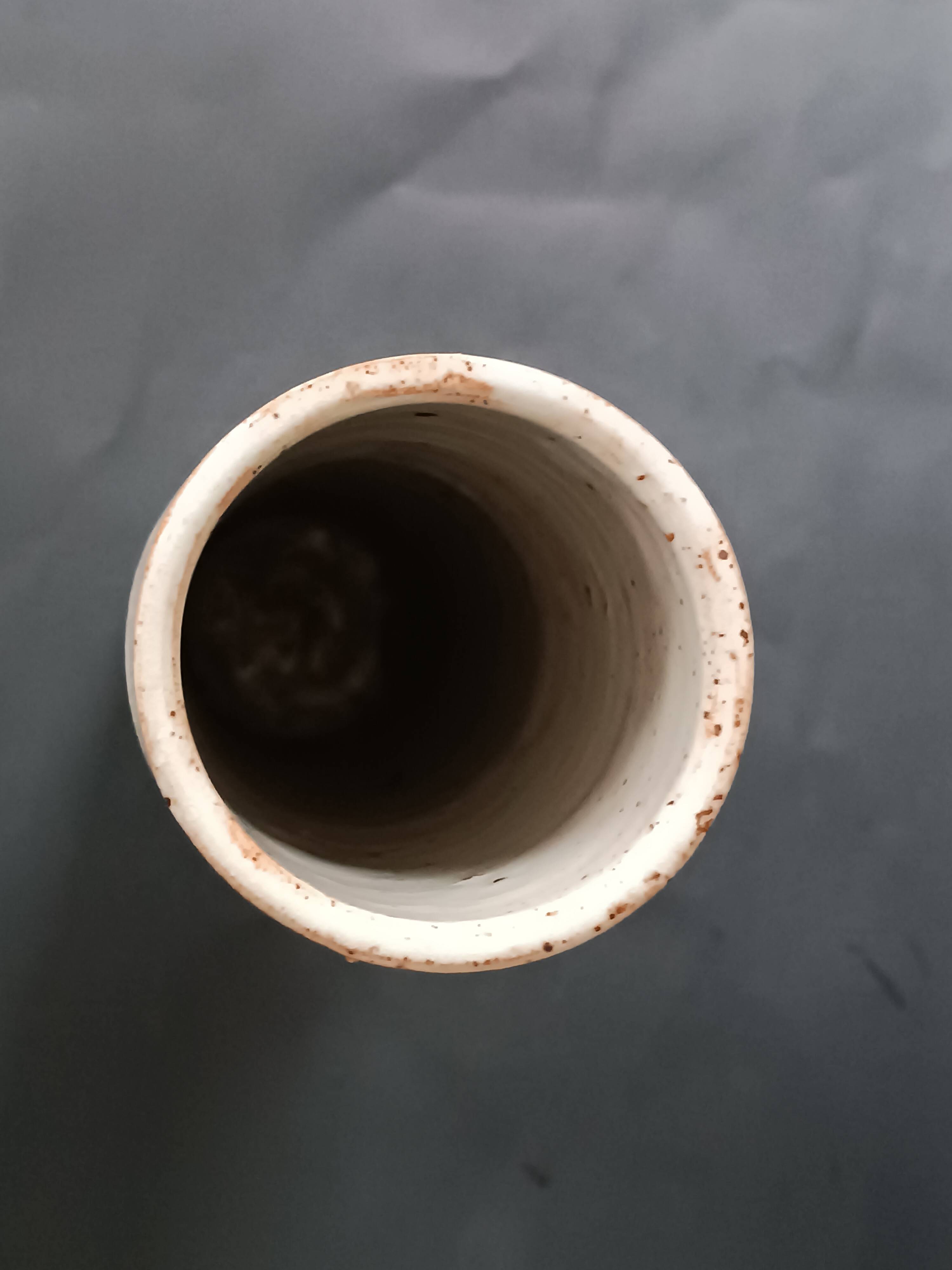 Vase en grès  pyrité double glaçure La Tournerie vintage