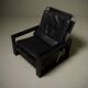 Brutalist lounge chair by Sonja Wasseur 1970s