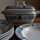 6 old hollow earthenware plates Terre de Fer Massena Creil Montereau (ø 25 cm)