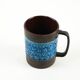 Trifoglio Blue ceramic mug, Italian design, 1960s, designer: Aldo Londi, ma