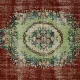 Turkish Anatolian Handmade Vintage Rug 290 cm x 195 cm