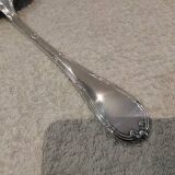Silver-plated sauce spoon by Christofle silversmiths, Louis XVI ribbons