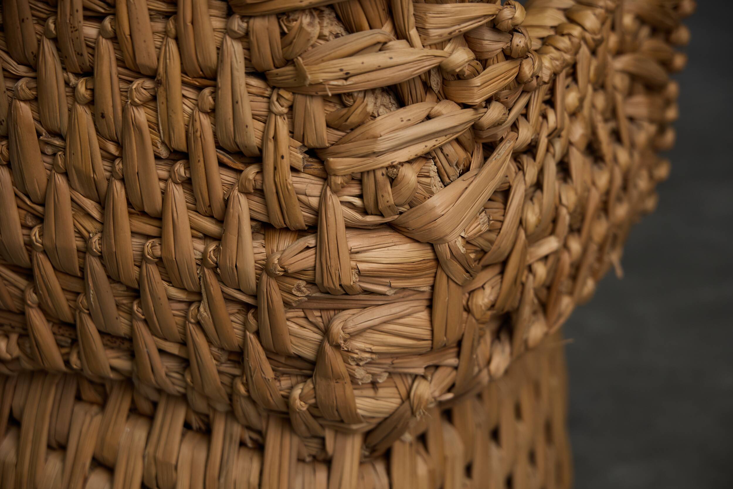 Vernacular Woven Straw Armchair, France, Early 20th Century