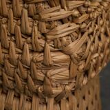 Vernacular Woven Straw Armchair, France, Early 20th Century