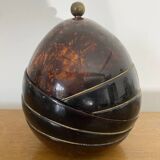 Antique Coconut Ice Bucket 50s Vintage