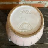 Vintage pichet ancien strehla ceramic pink & white 1950 west germany