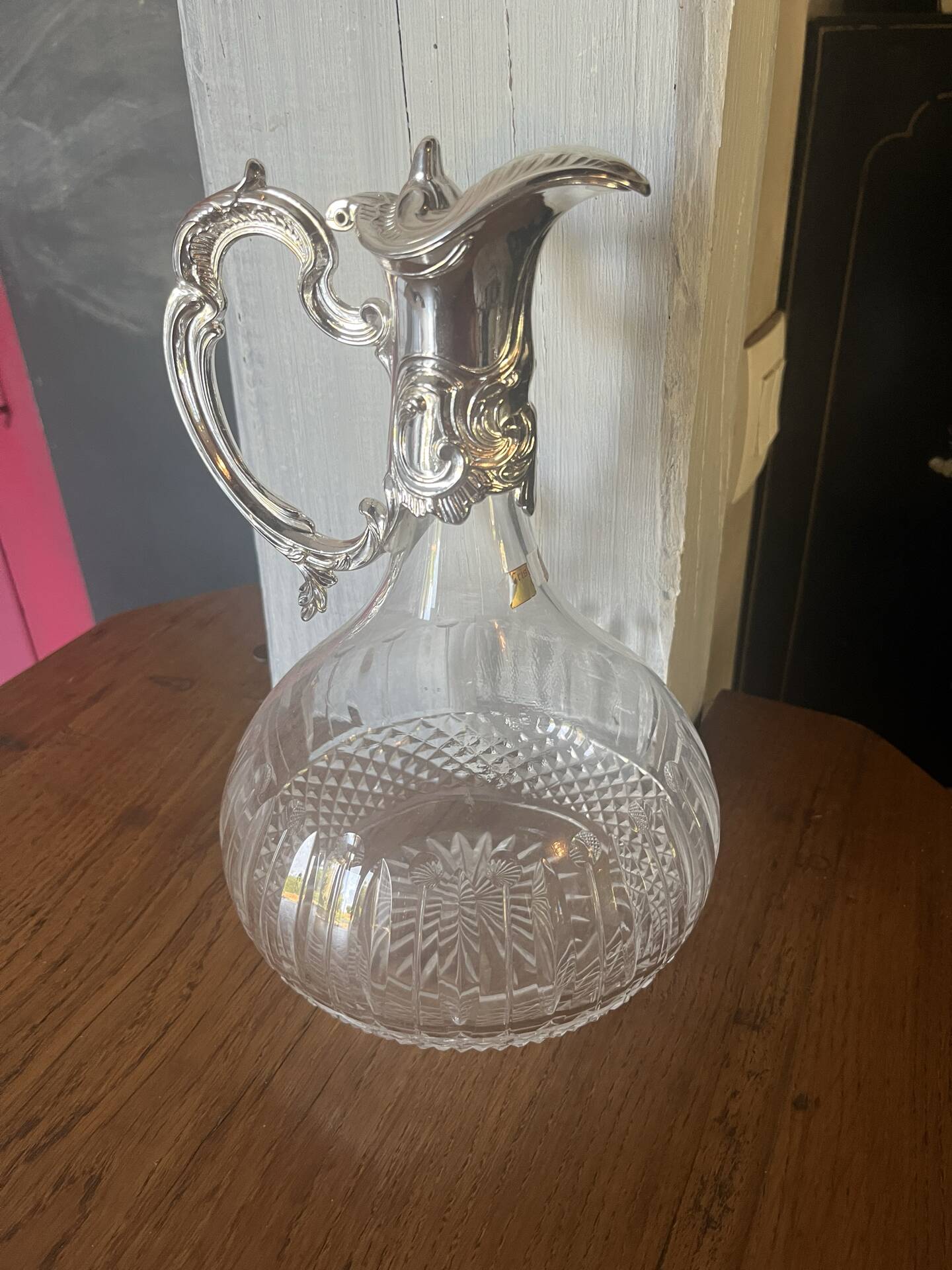 Crystal wine jug