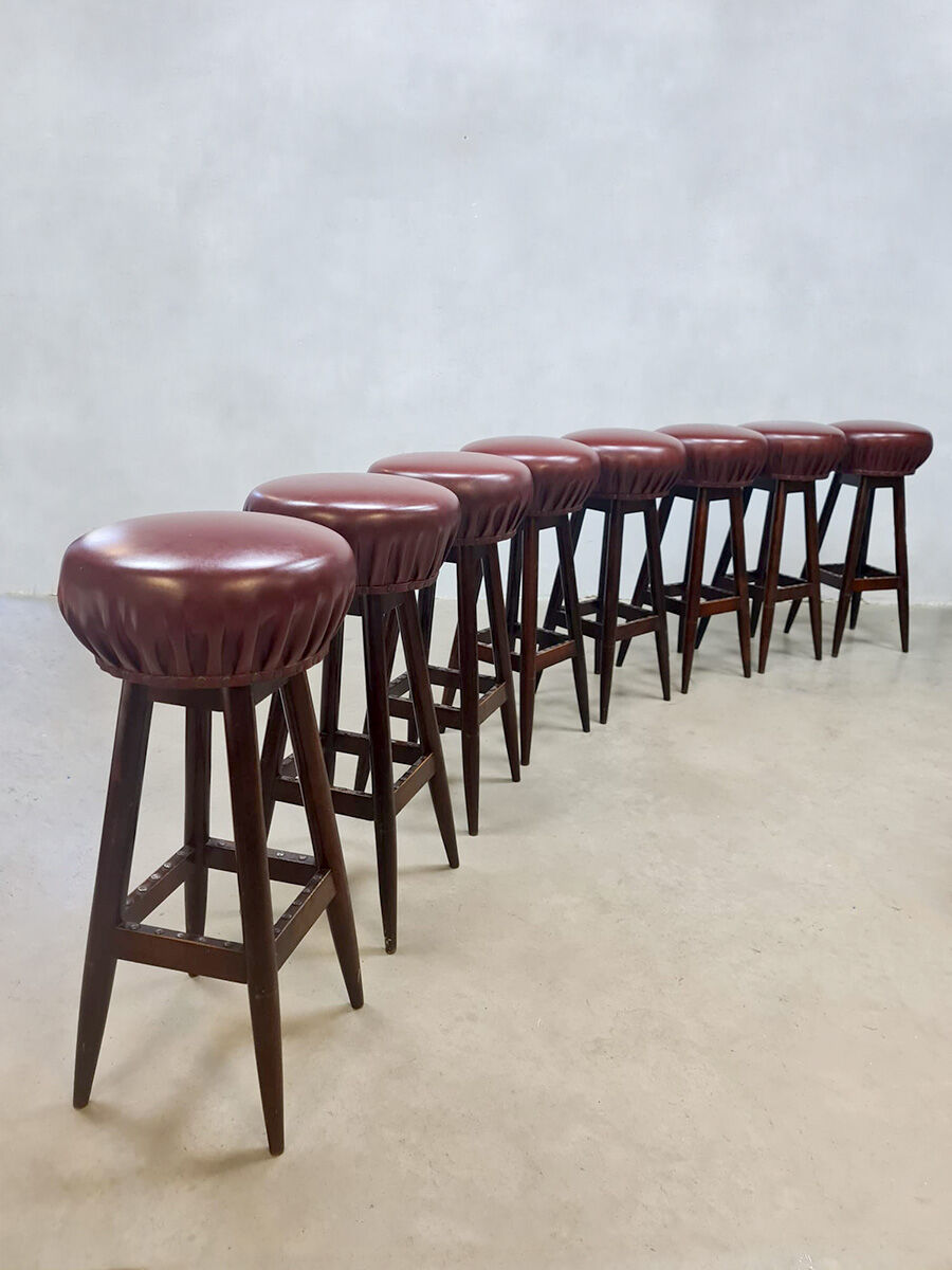 Vintage French barstools sixties 'Moulin Rouge'