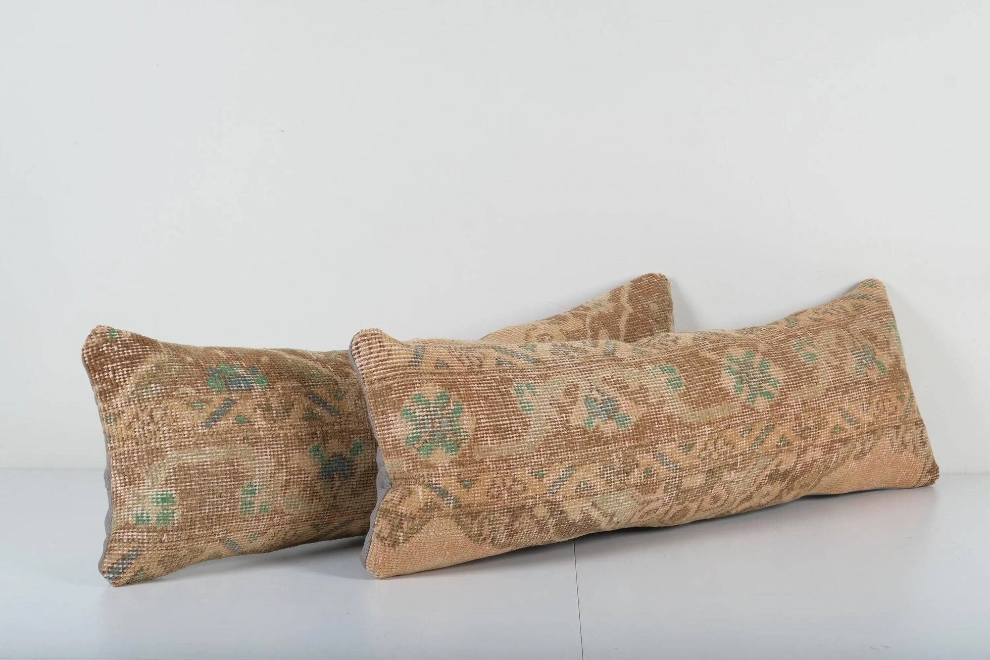 Set of 2 vintage Turkish cushion covers 30x89 cm
