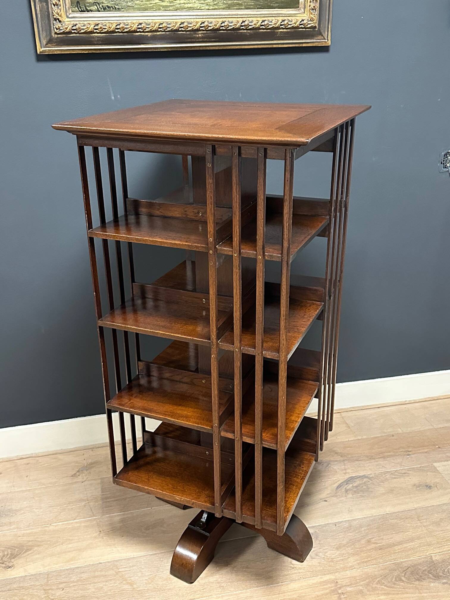 Antique revolving bookcase