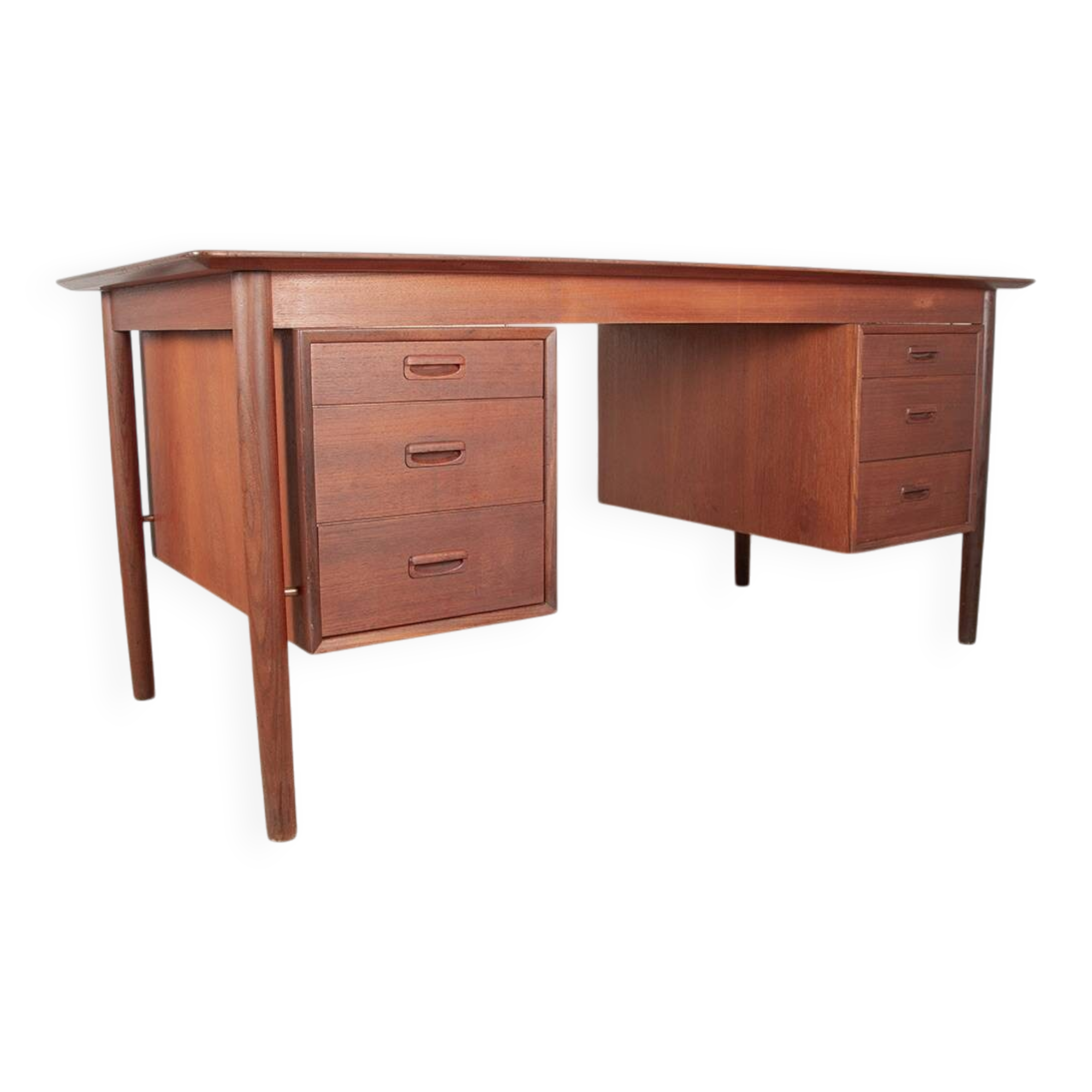 Bureau de Direction Danois en teck par Gunnar Nielsen Tibergaard 1960.