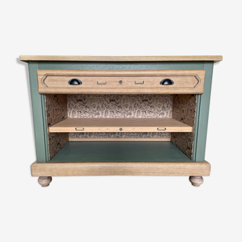 Buffet 1 tiroir relooké console rangement ouvert