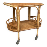 Vintage rattan service