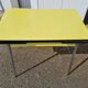 Yellow formica table and 2 extensions 1965