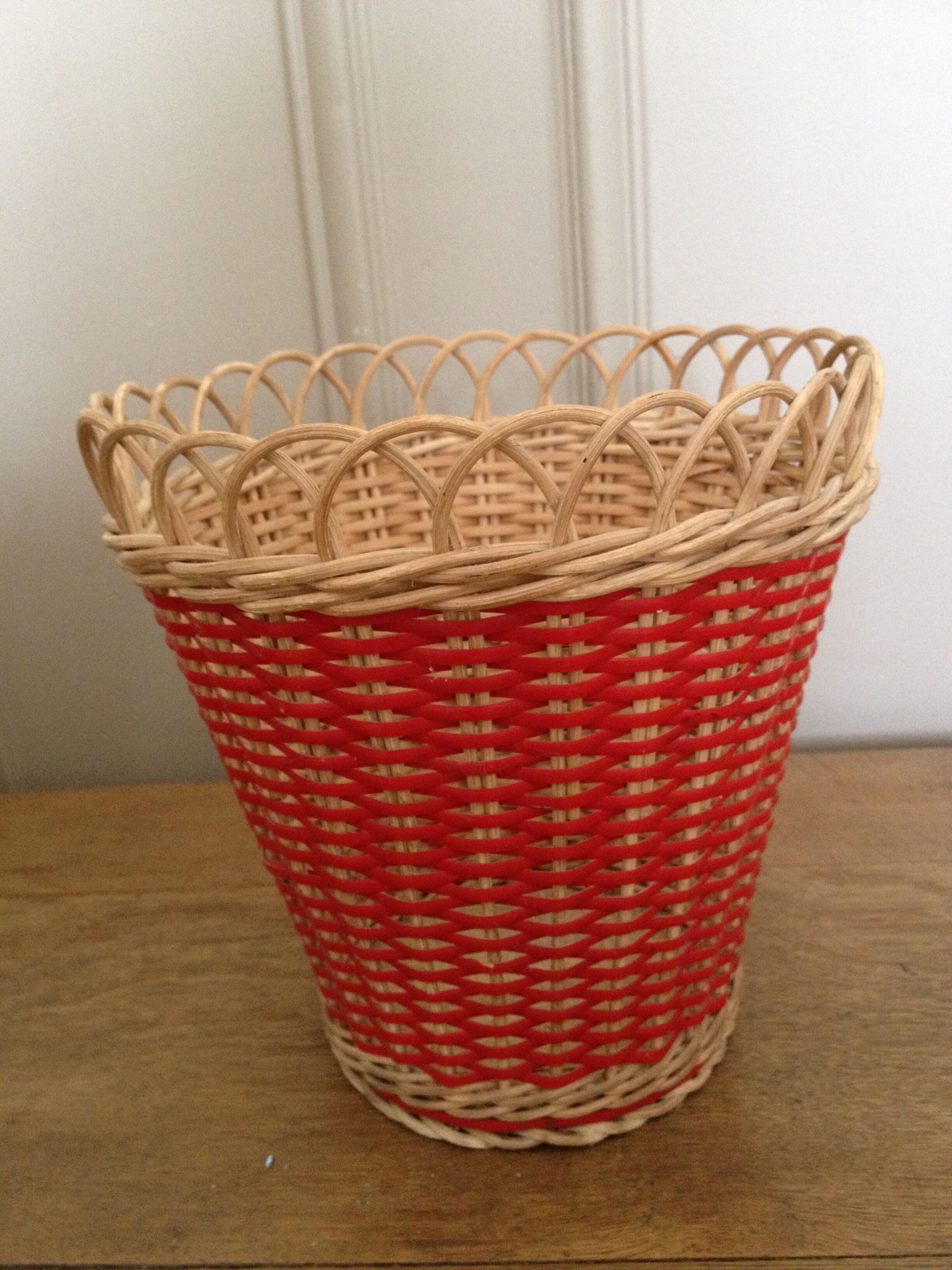 Braided rattan planters