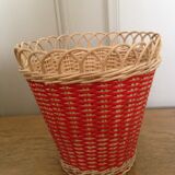 Braided rattan planters